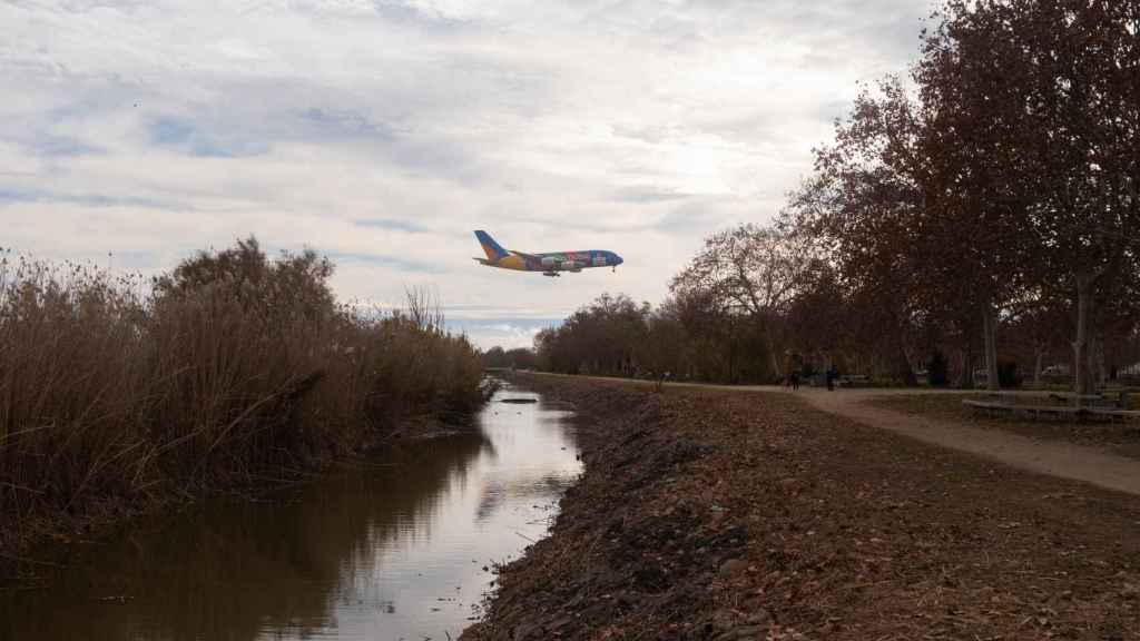 Mirador de aviones en El Prat de Llobregat