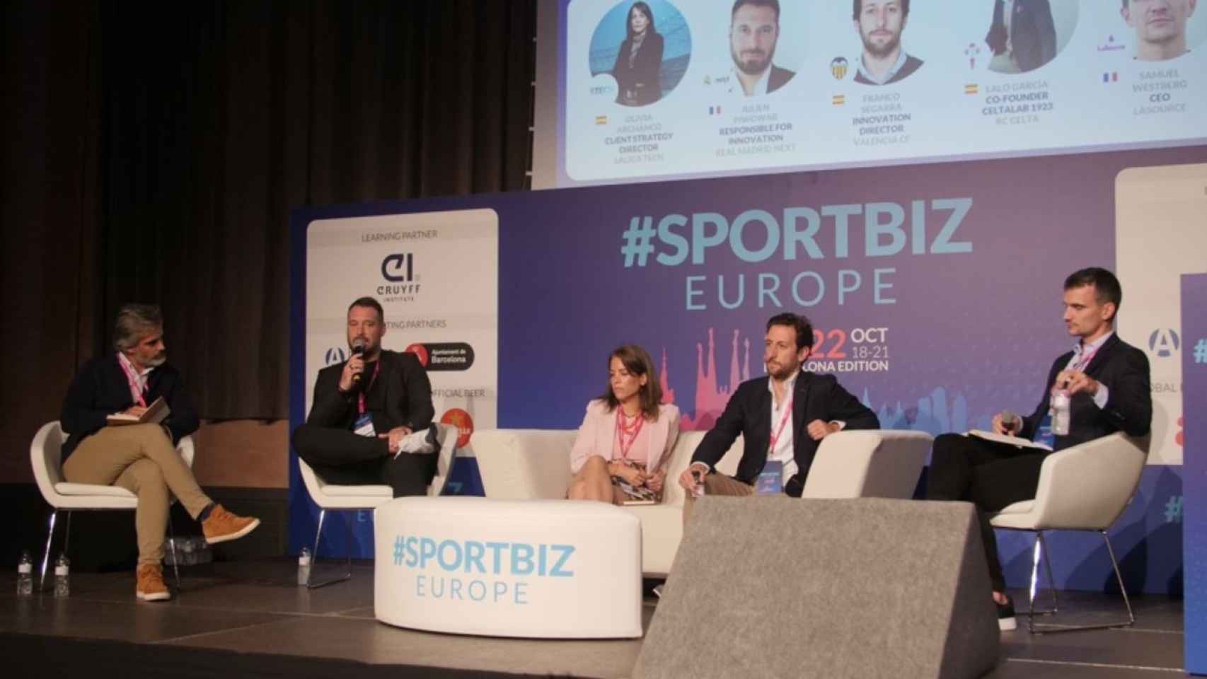 Conferencia durante la edición de 2022 de Sportbiz Europe