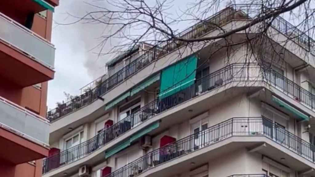 Explosión en un edifico de la avenida de Madrid de Barcelona