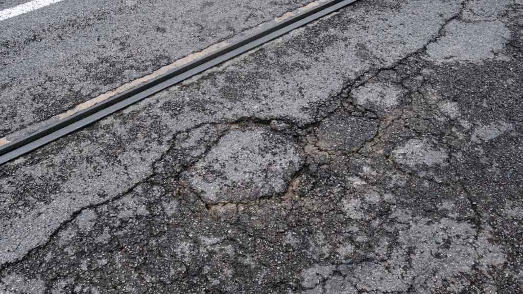 Socavón en la avenida de Tibidabo