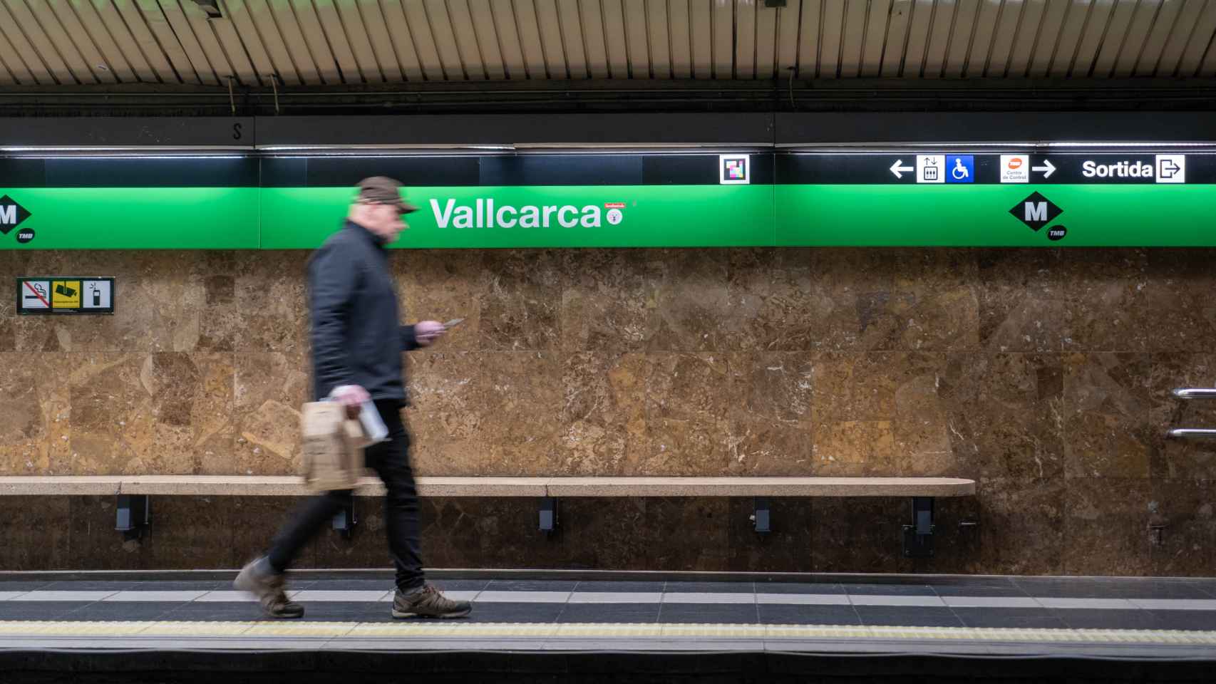 Estación de metro de Vallcarca de la línea 3 en Barcelona