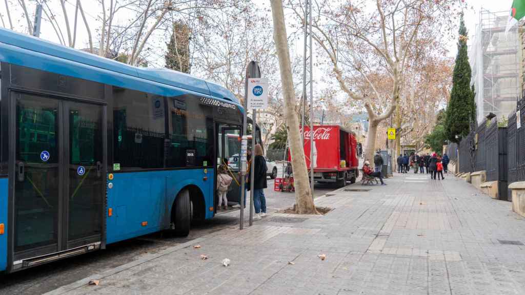 TibiBus en la avenida Tibidabo