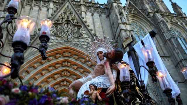 Procesión de Semana Santa en Barcelona