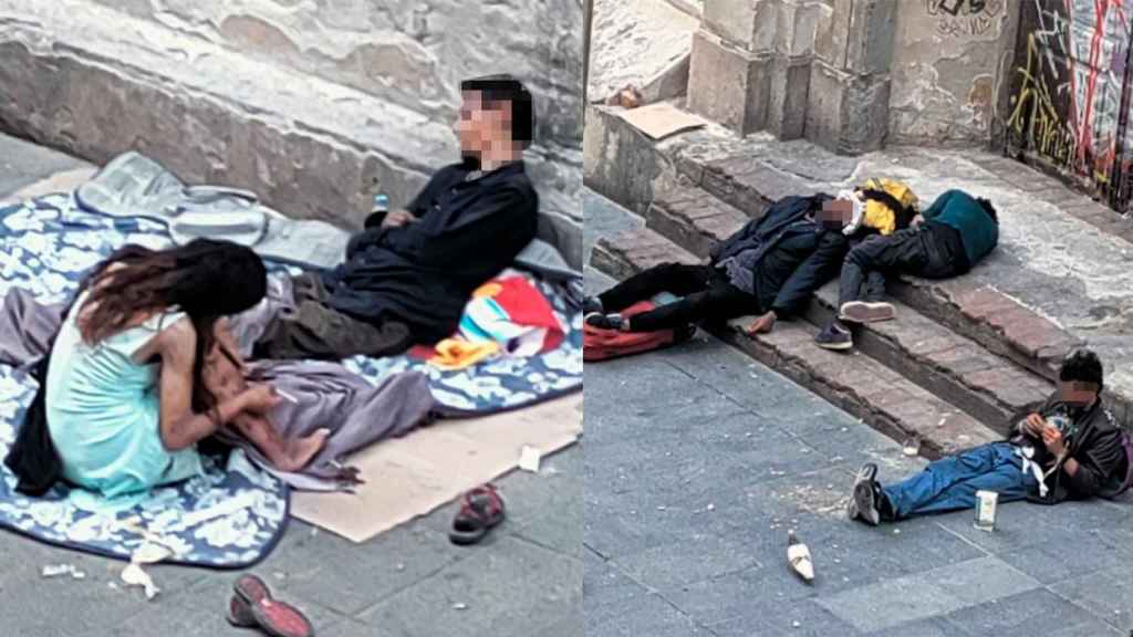 Los toxicómanos en el Arc de Sant Agustí del Raval