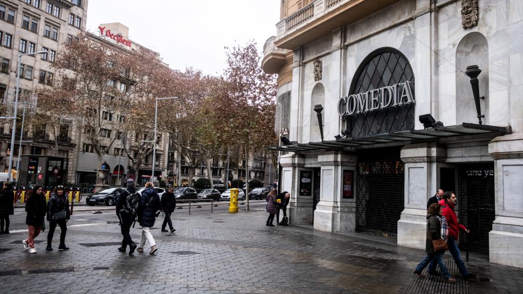 El cine Comèdia de paseo de Gràcia, cerrado desde enero de 2024