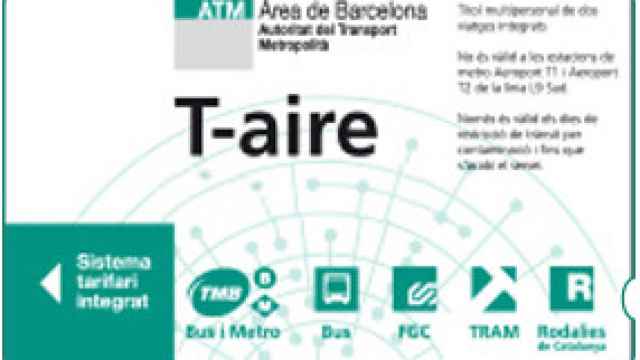 La tarjeta T-Aire de Transports Metropolitans de Barcelona