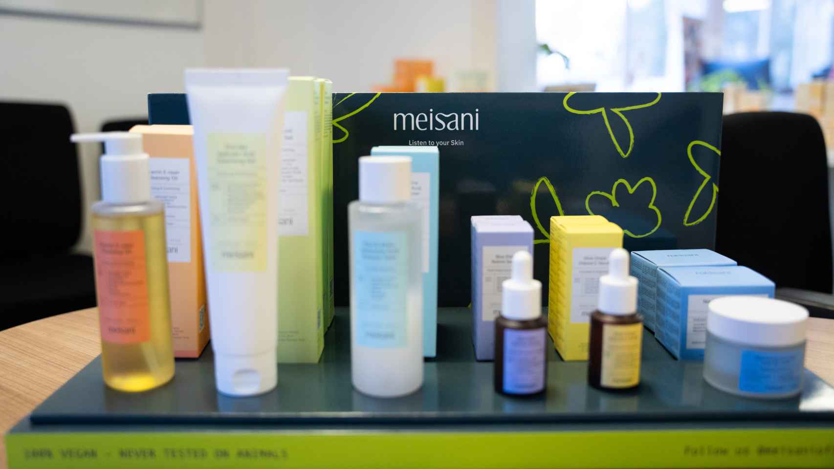 Productos de la firma Meisani, que comercializa MiiN Cosmetics