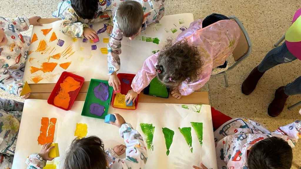 Alumnos de infantil de la escuela Juan Salamero de Gavà