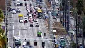 Captura de pantalla de las cámaras de  tráfico en Barcelona