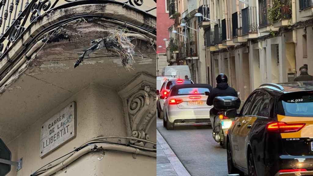 Caos circulatorio en la calle de la Llibertat