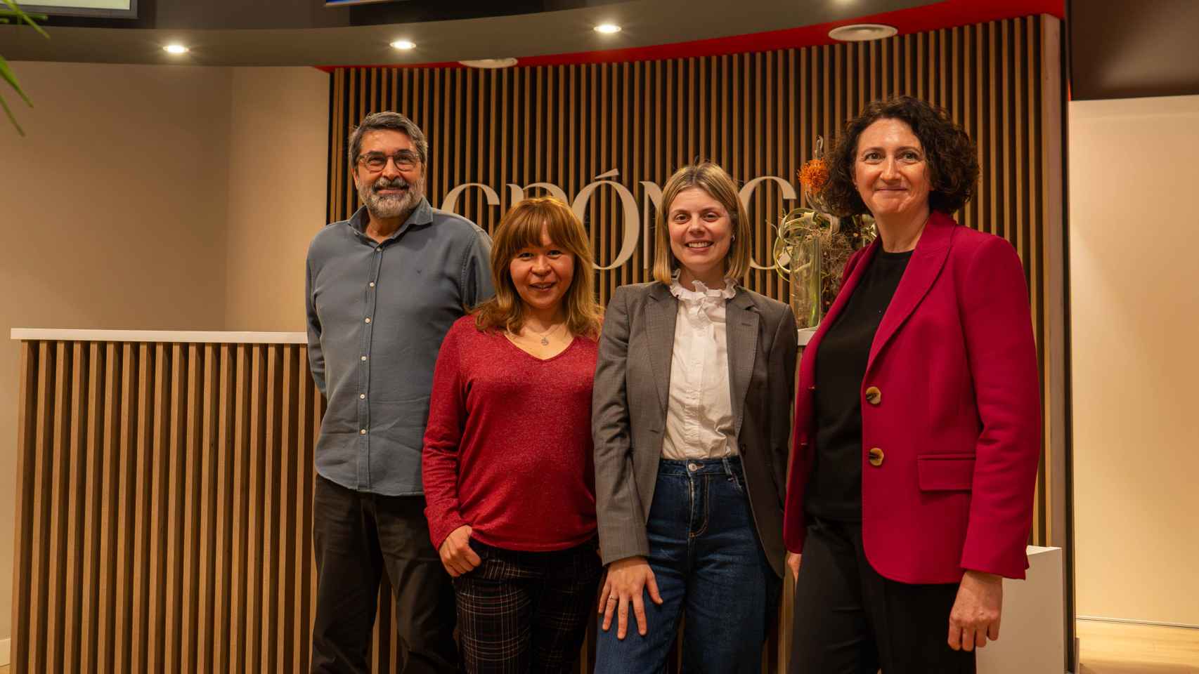 Raúl Olivares, Evgeniya Borisova, Cristina Farrés y Lola Puga en el debate sobre fertilidad