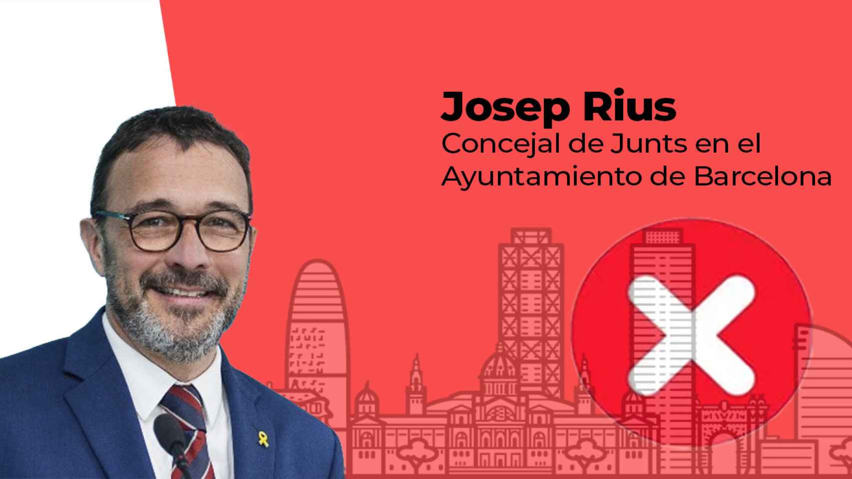Josep Rius, concejal de Junts per Catalunya en el Ayuntamiento de Barcelona