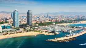 Vista panorámica del Puerto de Barcelona