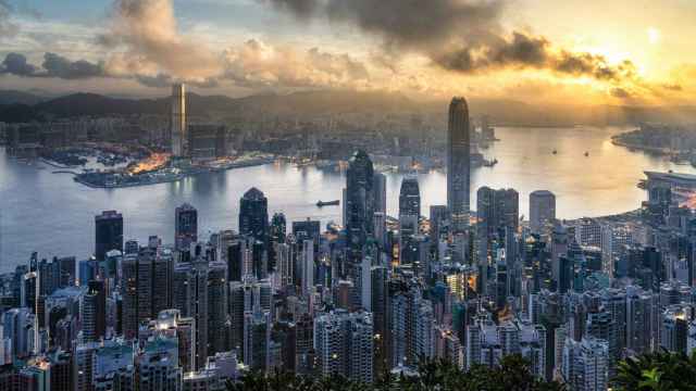 Vista panorámica de la ciuda de Hong Kong, en el sureste de China