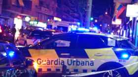 Una patrulla de la Guardia Urbana de Badalona en el lugar de los hechos