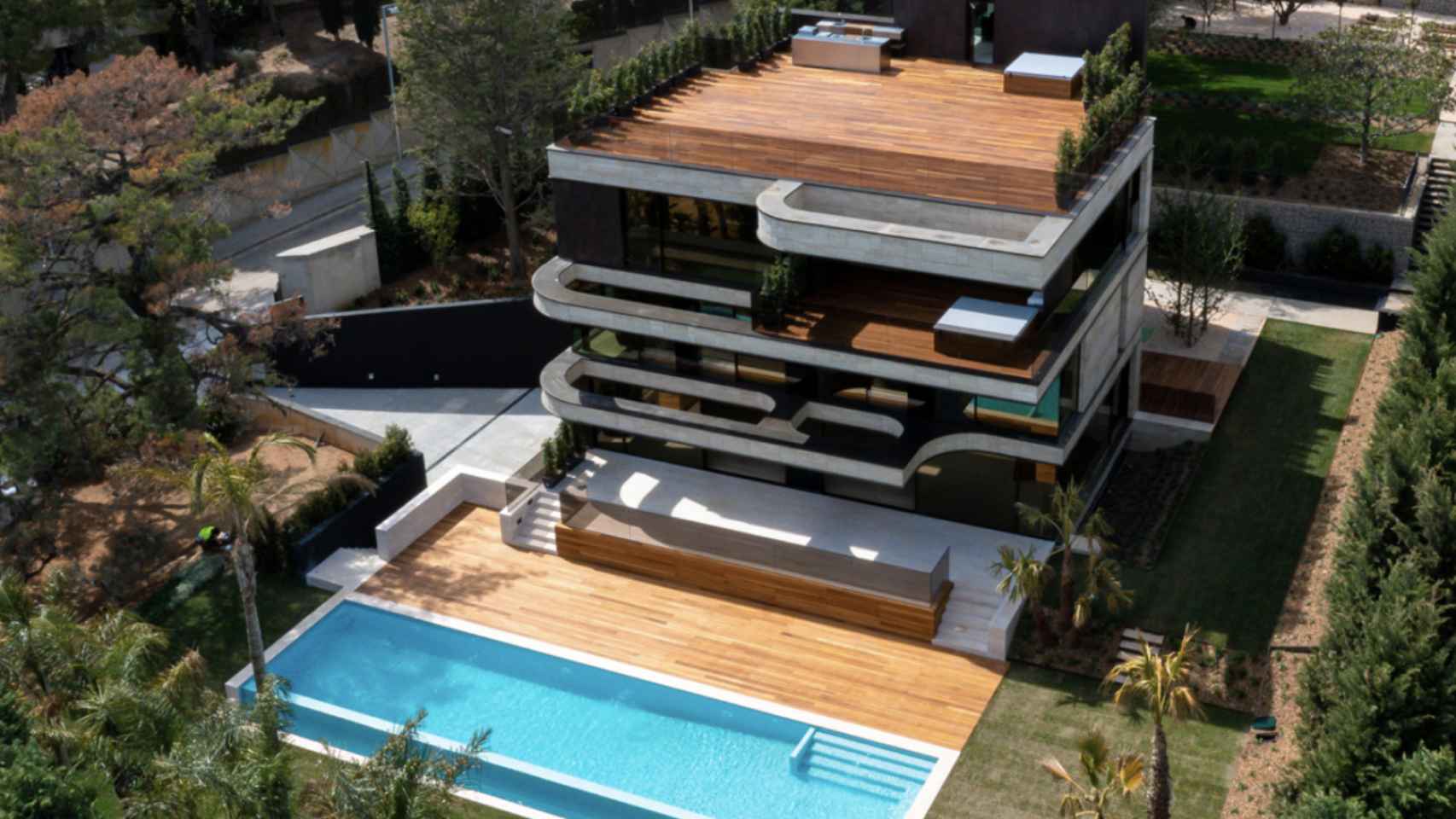Vista aérea de la casa en venta más cara de Barcelona