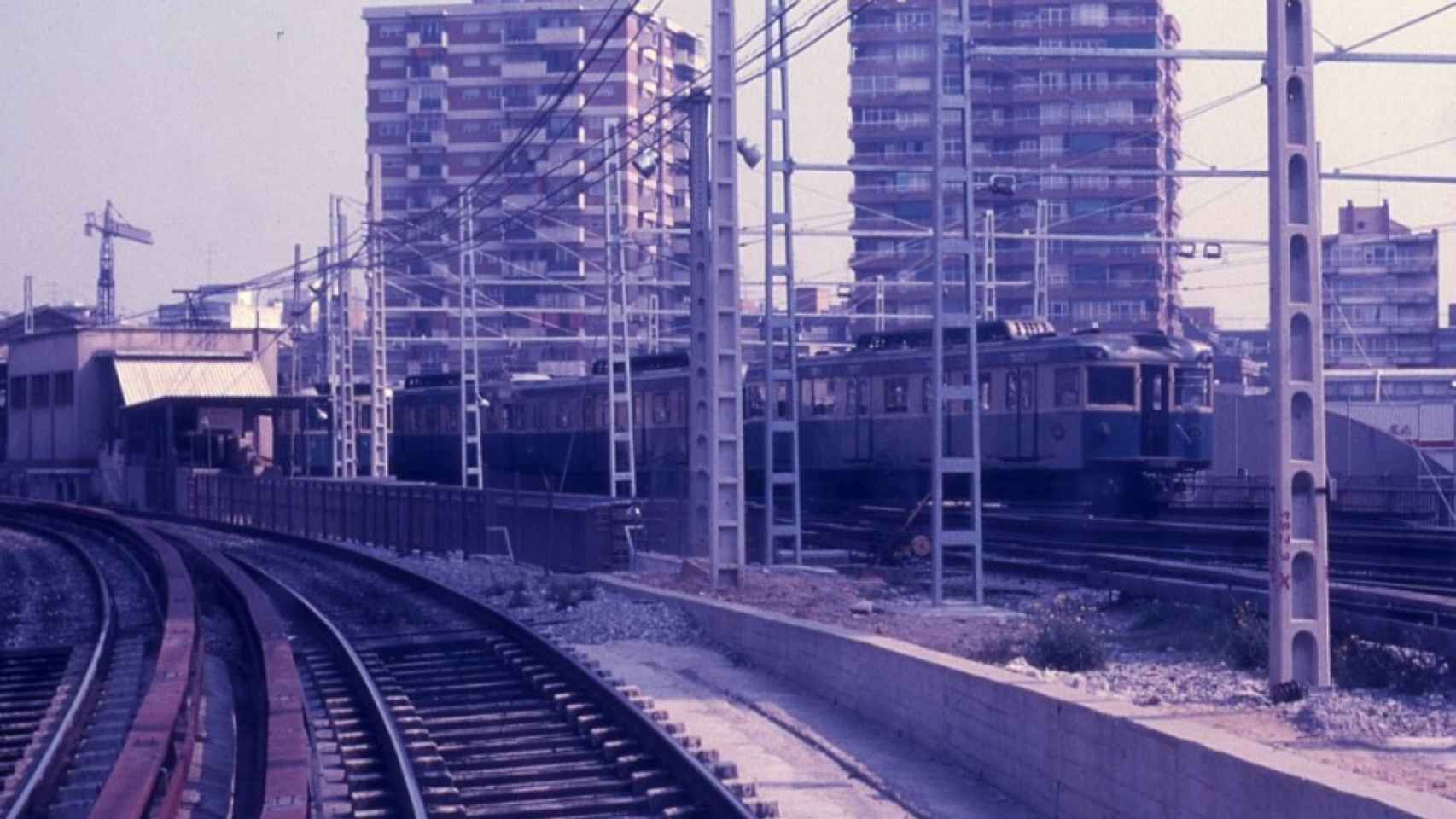 La estación de Bordeta Cocheras en 1987