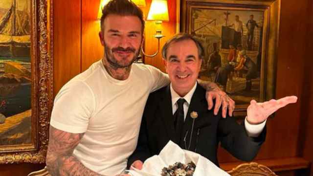 David Beckham en el restaurante de Barcelona