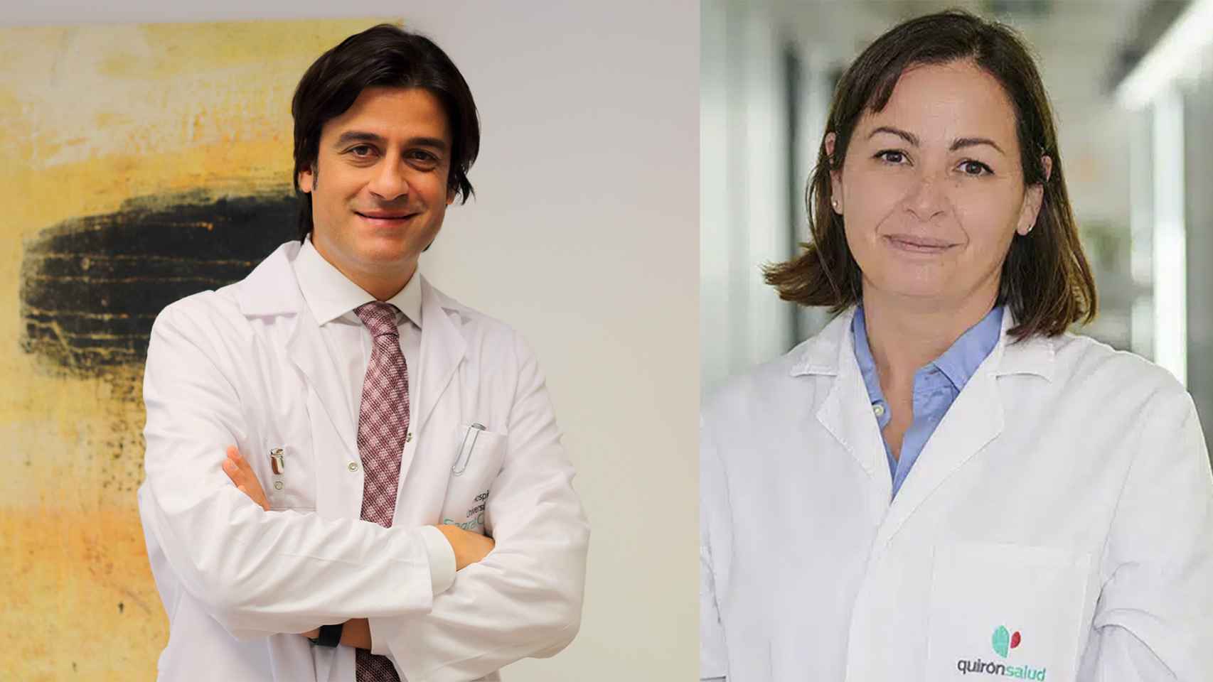 El doctor Salvador Esquena, Jefe de Urología de HUGC y la doctora Ana Celma, de Hospital Universitari Dexeus