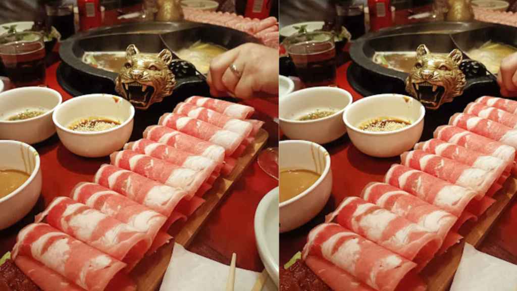 Imagen de uno de los platos del restaurante Yuanlaosi Hotpot de Barcelona