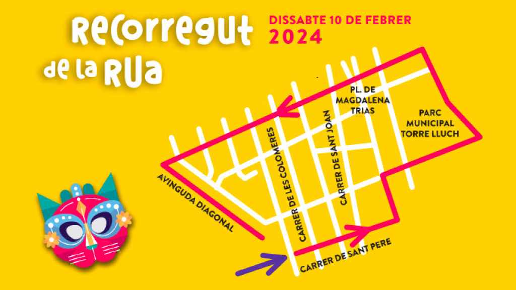 Recorrido de la rúa de Carnaval de Gavà de 2024