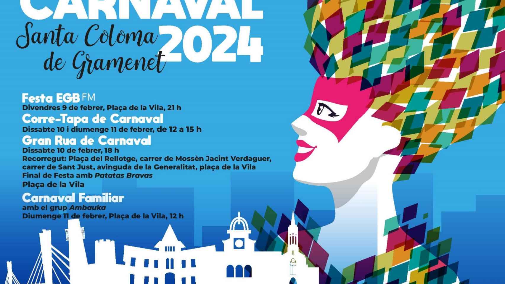 Cartel promocional del Carnaval en Santa Coloma