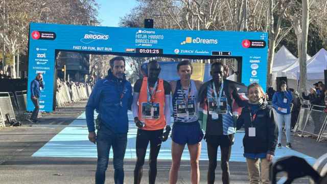 Ganadores en categoría masculina de la Media Maratón de Barcelona 2024