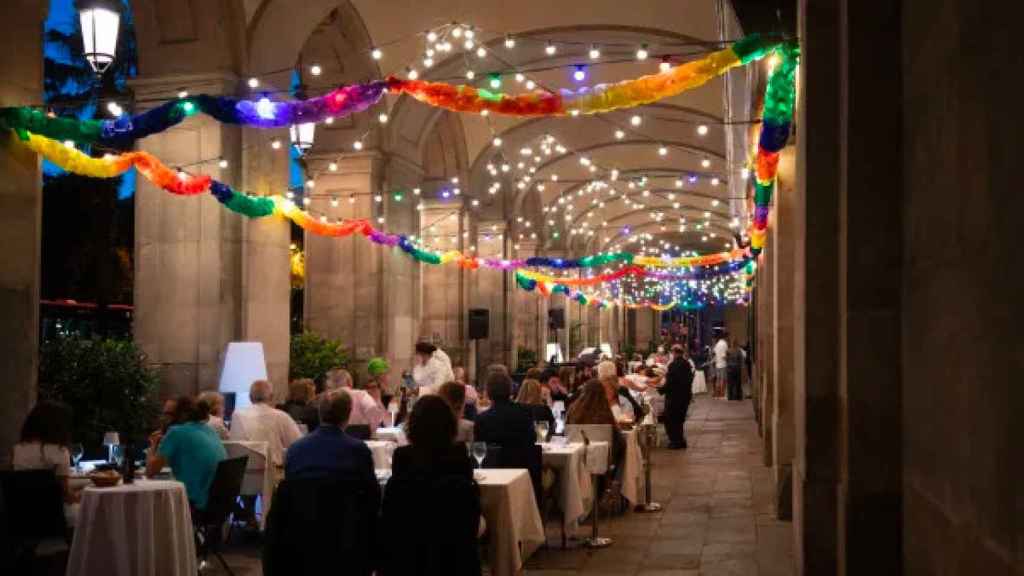 Terraza del Restaurant 7 Portes de Barcelona