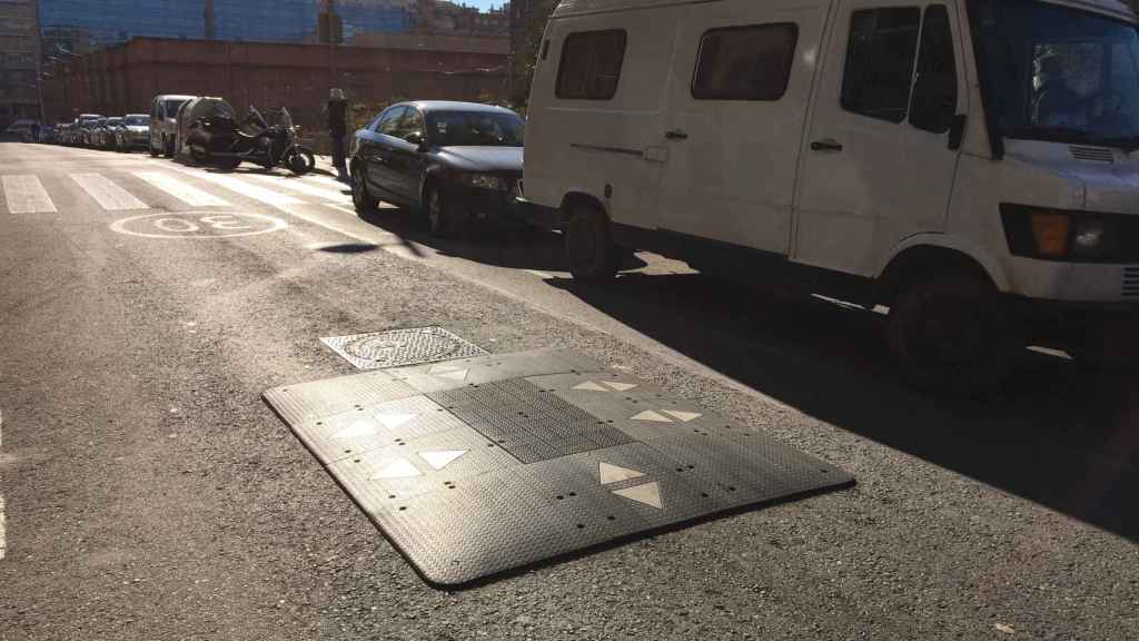 Cojín berlinés en una calle de Barcelona