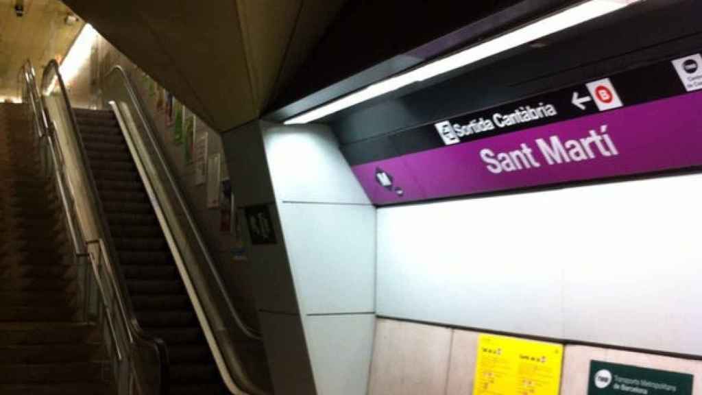 Estación de metro de Sant Martí, en la L2