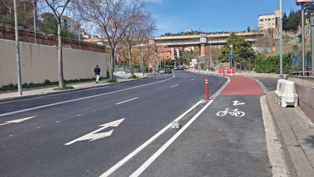 Carril bici de la avenida de Vallcarca