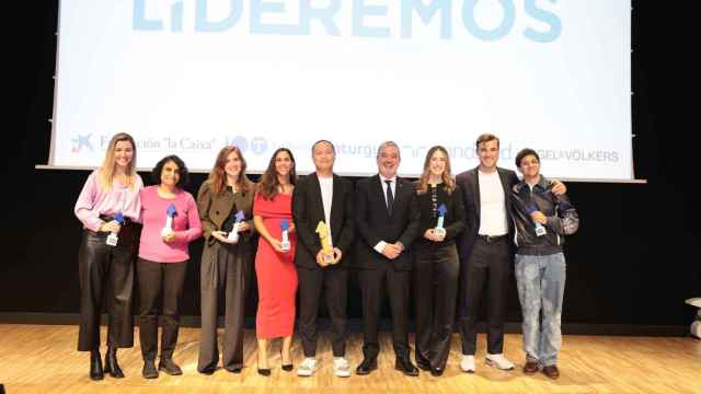 Ganadores de los premios Lideremos junto a Tomàs Güell y Jaume Collboni
