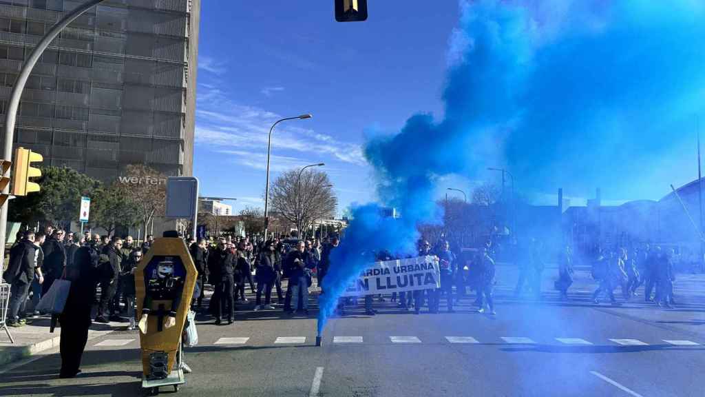 Manifestación de la Guardia Urbana de L'Hospitalet