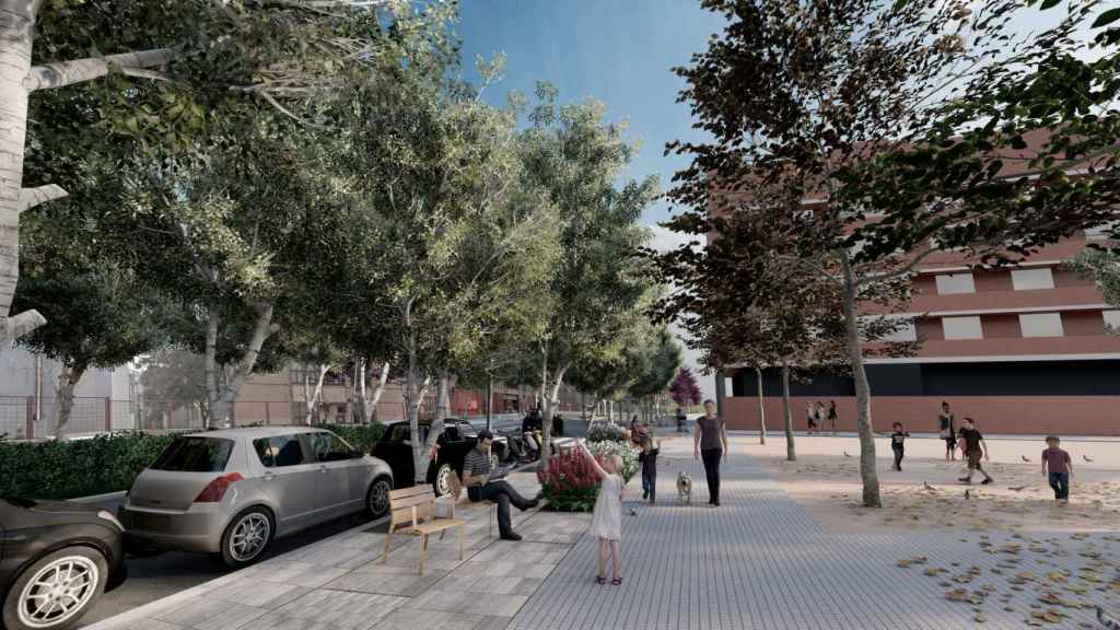 Render de la calle Ignasi Iglesias de Cornellà tras las obras