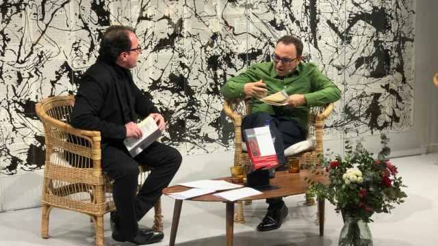 David Escamilla y Sergi Belbel, en la librería Ona