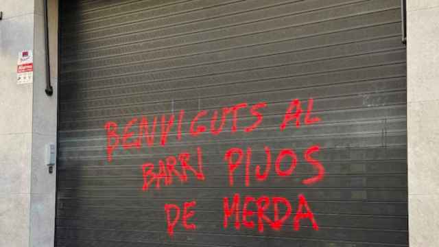 Tienda vandalizada en Gràcia