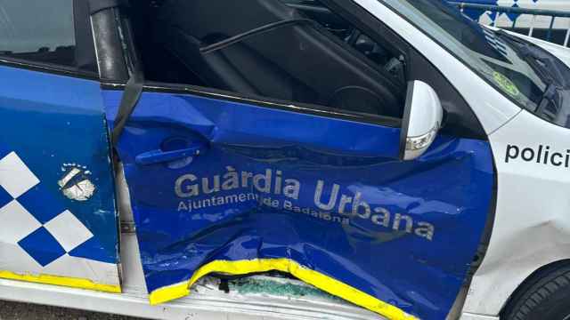 El patrulla de la Guardia Urbana de Badalona accidentado