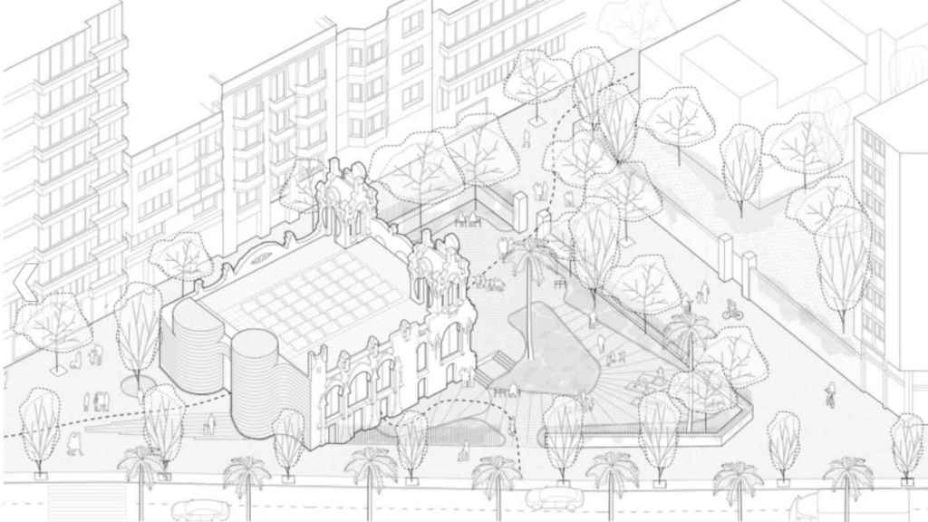 Plano del proyecto de rehabilitación de la Casa Tosquella de Barcelona