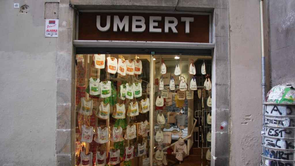 Fachada de la tienda Creacions Umbert de Barcelona, en el Gòtic