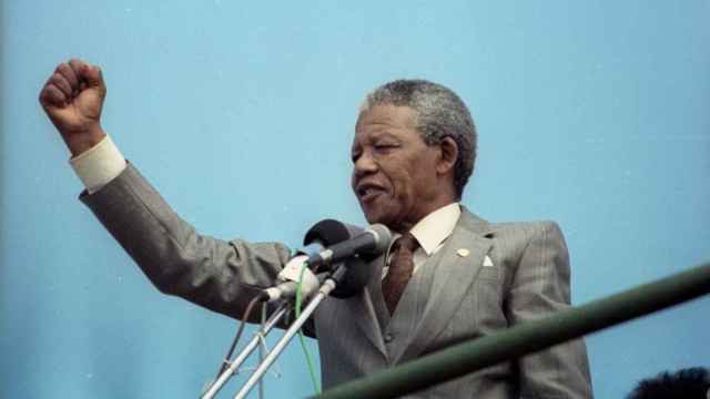 El líder sudafricano Nelson Mandela