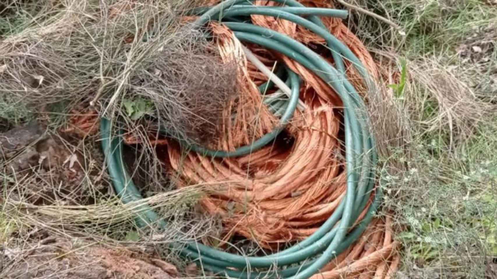 Cable de cobre robado