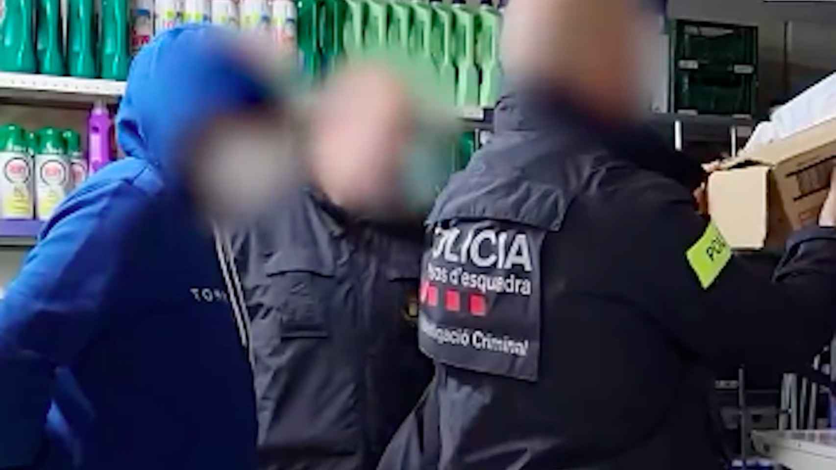 Captura de pantalla del vídeo compartido por los Mossos