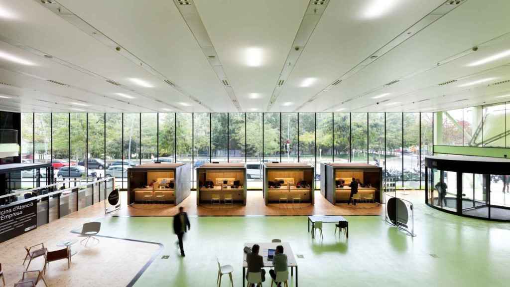 Interior del edificio MediaTIC en una imagen de archivo