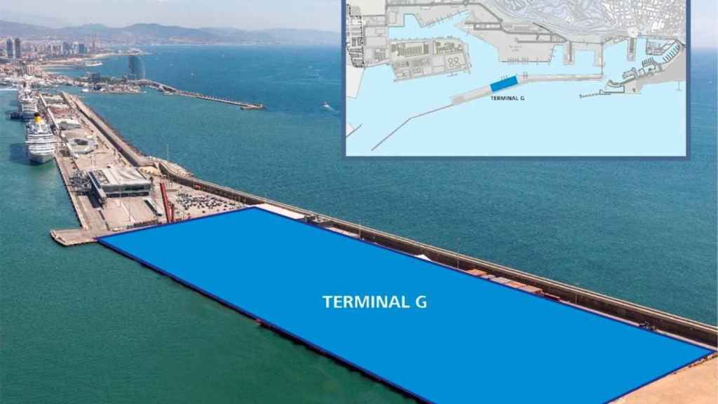 Espacio del Moll Adossat donde se ubicará la Terminal G