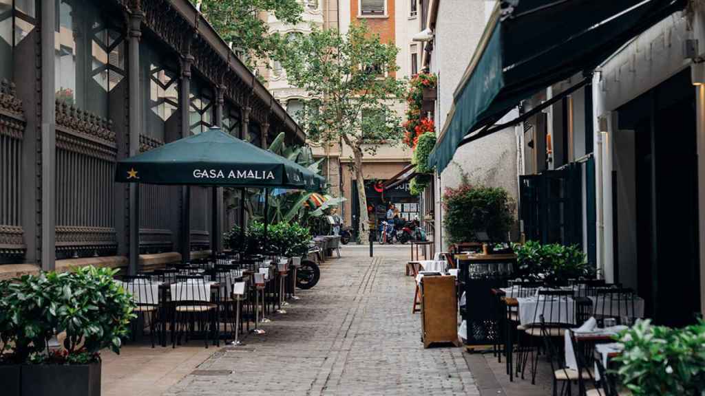 Exterior del restaurante Casa Amàlia, en Barcelona