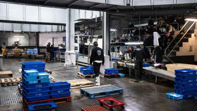 Interior de la actual Lonja de pescadores de Barcelona