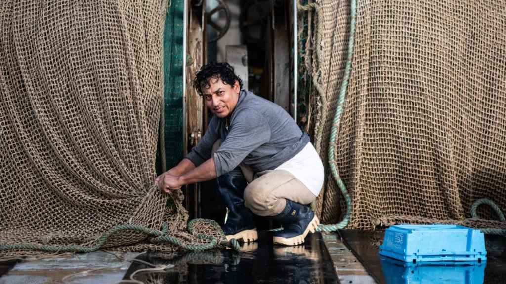 Willy, uno de los pescadores del Port de Barcelona