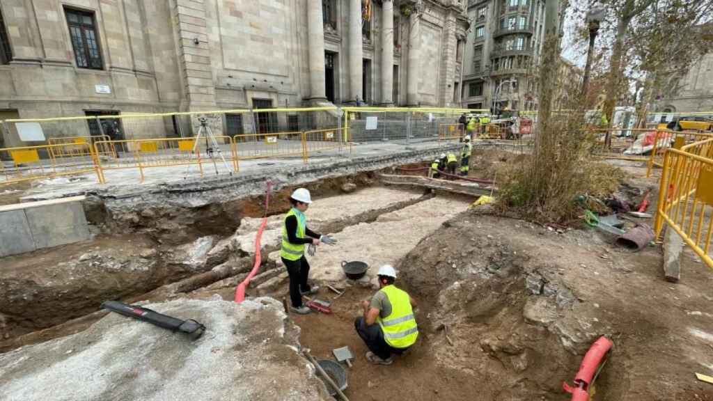 Obras en la vía Laietana