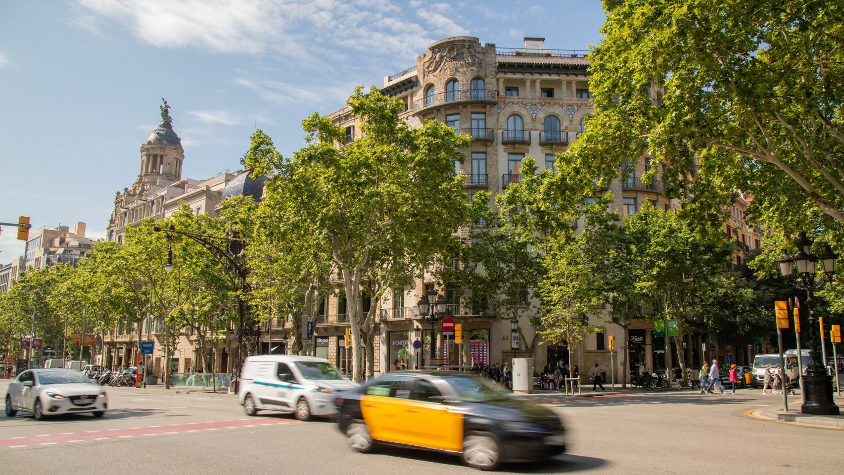 Paseo de Gràcia de Barcelona, en el distrito del Eixample