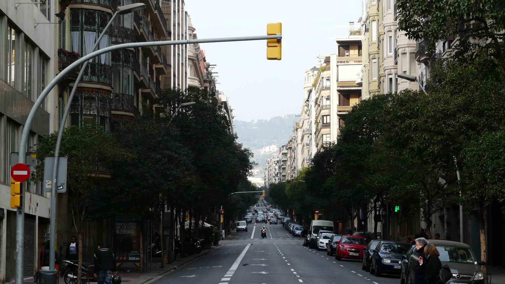 Calle Muntaner del distrito del Eixample de Barcelona